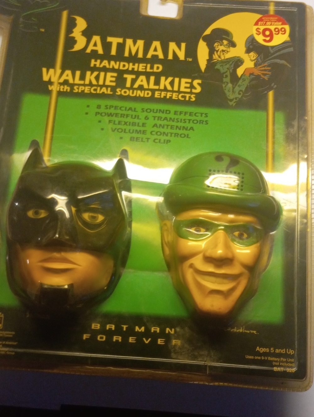 Batman Dual Character Handheld Walkie Talkies - Black & Green